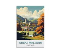 Metal tin Sign Great Malvern, Angleterre Tin Signe Vintage Metal Plaque Poster Bar Pub Maison Wall Decor 30x30cm