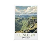 Métal Tin Sign Helvellyn Angleterre Pancarte en Métal Panneau Poster Plaque Métallique Slogan Art Décor Vintage Pr Bar Café Pub 30x40cm