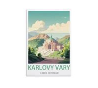 Métal Tin Sign Karlovy Vary, République tchèque Pancarte en Métal Panneau Poster Plaque Métallique Slogan Art Décor Vintage Pr Bar Café Pub 20x30cm