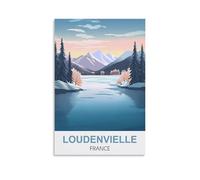 Metal tin Sign Loudenvielle France Tin Signe Vintage Metal Plaque Poster Bar Pub Maison Wall Decor 30x40cm