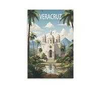 Metal tin Sign Paysage de Veracruz au Mexique Tin Signe Vintage Metal Plaque Poster Bar Pub Maison Wall Decor 20x30cm
