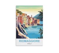 Metal tin Sign Riomaggiore Italie Tin Signe Vintage Metal Plaque Poster Bar Pub Maison Wall Decor 30x30cm