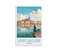 Métal Tin Sign Saint Nazaire France Paysage Funny Tin Sign Style vintage Bar Pub Café Décoration murale Poster 30x40cm