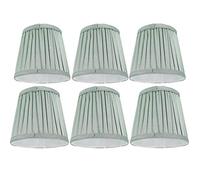 Métal + Tissu matériel Tissu Couvercle de Lampe Abat-Jour de Lampe de Table, Abat-Jour de Lustre E14, 6 pièces pour hôtels Studios Chambres couloirs Halls salles d'étude