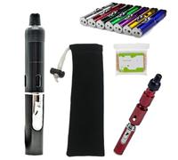 Metal Tobacco Pipe Aroma Lighter with Volcanic Rock, Multi-purpose Portable Torch Ligters, Handheld Metal All-in-One Tube, Detachable Refillable Butane Pipe Lighter for Camping Outdoor BBQ Hiking