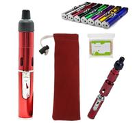 Metal Tobacco Pipe Aroma Lighter with Volcanic Rock, Multi-purpose Portable Torch Ligters, Handheld Metal All-in-One Tube, Detachable Refillable Butane Pipe Lighter for Camping Outdoor BBQ Hiking