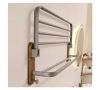 Metal Towel Racks for Bathroom with Double Towel Hooks Wall Mounted Towel Hanger with Aluminum Towel Shelf Foldable Towel Holder Rustproof Lavatory Shower Bath Organizer Storage Hardware