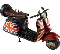 Metal Vintage Scooter- Union Jack Flags Painted on The Front and Sides