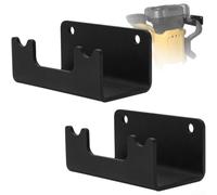 Metal Wall Mount Bracket For Leaf Blower Storage Black | Rust-resistant Iron, Space-saving Wall Rack, Fits Sheds & Garages, 2-hole Easy Install, Holds Blowers Securely(2pcs)