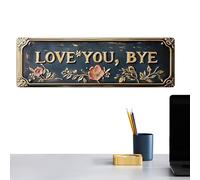 Metal Wall Sign - Rustic 45.7cm, Hangable Art, Love You Bye Design | Decorative Rustic Decor, Home Signage For Living Room, Bedroom, Bar, Garage, Door, Entryway, Farmhouse-style Display
