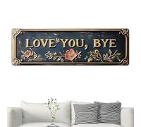 Metal Wall Sign - Rustic 45.7cm, Hangable Art, Love You Bye Design | Decorative Rustic Decor, Home Signage For Living Room, Bedroom, Bar, Garage, Door, Entryway, Farmhouse-style Display
