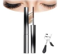 Metal Wand Mascara, Natural Lengthening Mascara Waterproof, No Clumping & No Smudging & No Flaking for Women, Daytime, Lash Extensions, Sensitive Eyes (Marron)