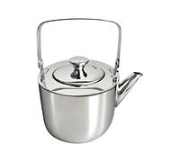 Metal Water Teapot - Hot Fluid Pitcher, Boiling Coffee Jug,Integrated Strainer Lid | Overhead Loop Grip, Workplace House Cafeteria Canteen Outdoor Backpacking Specialised Infusing Warm Liquid Units