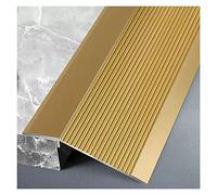Metal Waterproof Commercial Transition Pieces Reducer,Uneven Flooring Transition Strip for Threshold Less Than 4.5cm, Heavy Duty Cuttable Floor Edge Trim(Gold,95cm/37.4in)