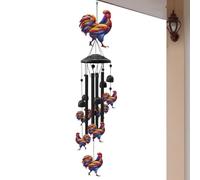 Metal Wind Chimes - 36 inches Iron Aluminum Rooster Yard Decor