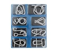 Metal Wire Puzzles - Iron Link Puzzle Lock and Unlock Toy | Iron Link Interlock Game with Brain Teaser Challenge for Home Party Birthday Adults Teens Kids Preschool Classroom Fun