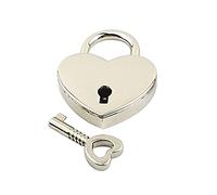 Metal Wishes Heart Cadenas vintage avec boîte à bijoux importante Cadenas décoratif pour les amoureux, les filles, les étudiants, petit collier en acier inoxydable pour les personnes décontractées