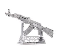 Metal Zone AK47 Puzzle 3D en Métal - Maquette Fusil d'Assaut à Assembler pour Adultes - Armes 11x1.8x5.8cm