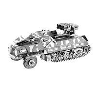 Metal Zone Lance-roquettes semi-oruga Puzzle 3D Métal Maquette Panzerwerfer Allemand WWII Puzzle 3D de Combat Puzzle 3D Métallique pour Adultes 11,5 x 4,8 x 5,2 cm