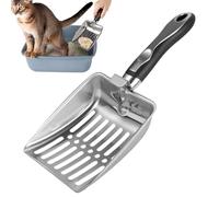 Métalage des chats en métal - Scoop de merde en acier inoxydable robuste | Outil de nettoyage durable pour les litres à litière, les terrariums reptiles, les poulettes, les déchets de chiens et l'entr