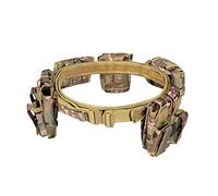 Metalakaer Ceinture tactique 5 en 1 avec poche à cartouche pour accessoires, pochettes, patrouille en plein air, multifonctionnelle, en nylon Molle, amovible, réglable, ceinture tactique équipée de