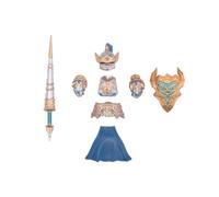 Metalakaerr Kit d'accessoires médiéval Royal Knight comprenant lance, casque, armure et bouclier compatibles avec les grandes marques (9 pièces)