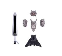 Metalakaerr Kit d'accessoires médiéval Royal Knight comprenant lance, casque, armure et bouclier compatibles avec les grandes marques (9 pièces)