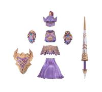 Metalakaerr Kit d'accessoires médiéval Royal Knight comprenant lance, casque, armure et bouclier compatibles avec les grandes marques (9 pièces)