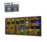 Metalakaerr Panneau de commande de simulateur de vol, A106/A32X Pro Light OVH panneau de tête pour MSFS 2020/2024 - Compatible avec plusieurs types d'avions, édition rétroéclairée
