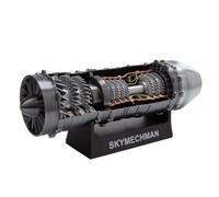 Metalakaerr WS-15 Kit de modèle de moteur turbofan, échelle 1/18, impression 3D, simulé fonctionnel, moteur à jet d'avion avec lumière LED, cadeau pour les amateurs d'aérospatiale (plus de 50 pièces)