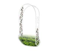 MetalArch Treillis de Jardin pour Plantes Escaladantes Mariage Cérémonie Pergola Décoration Extérieure pour Patio Terrasse Pelouse Noir Blanc Vert Marron (240*300*40cm)