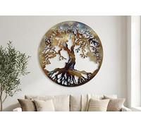 MetalArtWallDecor Arbre de Vie, la Chaleur de Couleur 59,7 cm Décoration Murale en métal