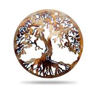 MetalArtWallDecor Arbre de Vie, la Chaleur de Couleur 69,8 cm Décoration Murale en métal