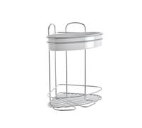 Metalex 403708322 Orbit Étagère d'Angle avec 2 Étages Acier Inoxydable Argent 21 x 21 x 35 cm