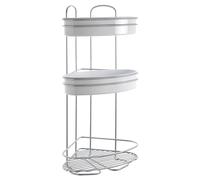 Metalex 403710322 Orbit Étagère d'Angle avec 3 Étages Acier Inoxydable Argent 21 x 21 x 53 cm