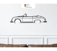 MetalGiftsWorld for Porsche 356 Speedster California Tableau mural en métal, décoration murale, silhouette de voiture (taille : 49 cm (19"))