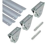Metalideal | Kit Portail Coulissant - Rails 9 mètres (3 x 3 m) + Accessoires - Gorge V Ou Triangulaire - Petit Kit