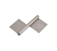 Metalideal | Paumelle À Souder Roulée Avec 2 Ailes Longues Déportées - Bague Laiton Amovible Et Axe En Acier Fixe - Hauteur 120 mm - Gauche