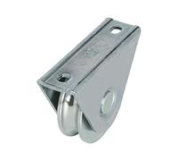 Metalideal - Roulette de Portail Coulissant avec Support Extérieur Ø 60 mm - Pour Rail 16 mm - Charge 100 kg - Galet en Acier Galvanisé