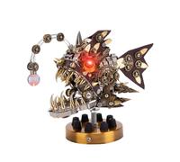 Metalkitor Casse-tête 3D en métal pour adultes, kit de modèle de poisson-pêcheur - Ornement Steampunk à faire soi-même - Puzzle de montage - Décoration de chambre parfaite et choix de cadeau (700