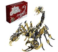Metalkitor Scorpion - Casse-tête 3D en métal pour adultes - 454 pièces - Modèles d'assemblage mécanique - 4 heures de construction - Cadeaux idéaux et décorations de bureau (noir doré)