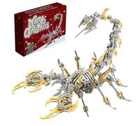 Metalkitor Scorpion - Casse-tête 3D en métal pour adultes - 454 pièces - Modèles d'assemblage mécanique - 4 heures à construire - Cadeaux idéaux et décorations de bureau (doré)