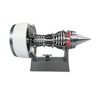 Metalkitor Turbofan Kit - Moteur d'avion rechargeable avec boîtier blanc, lumières LED, contrôle de vitesse variable, turboventilateur poussoir DIY pour collectionneurs et adultes unisexe