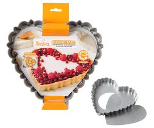 Metall-Backform für Tarte Mazurka HERZ 25cm Decora