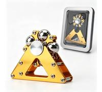 Metall Fidget Spinner avec Kugelbahn zum Stressabbau (d) | Quiet Cool Desk Toys pour Fidget Ferris-Wheel-Spinner avec Ständer, leicht zu tragen, abnehmbar, pour Kinder et Erwachsene
