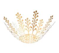 Metall-Teelichthalter Farnblätter gold für Teelicht bis ? 4,2cm