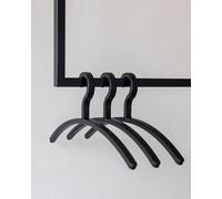 Metallbude FAY Lot de 3 cintres en plastique peu encombrant, faciles d'entretien, résistants aux rayures, noirs