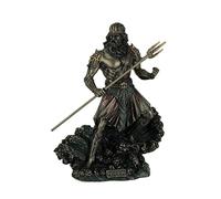 Metallic Bronze Finish Greek God Poseidon Statue