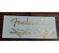 METALLIC FENDER STRATOCASTER HEADSTOCK CUSTOM SHOP /LOGO METALLIQUE FENDER STRAT