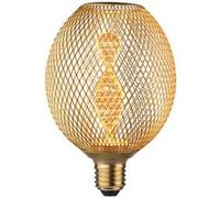 Metallic Glow Standard 230 V Globe LED E27 Helix 130lm 3,5W 1800K Laiton Laiton G